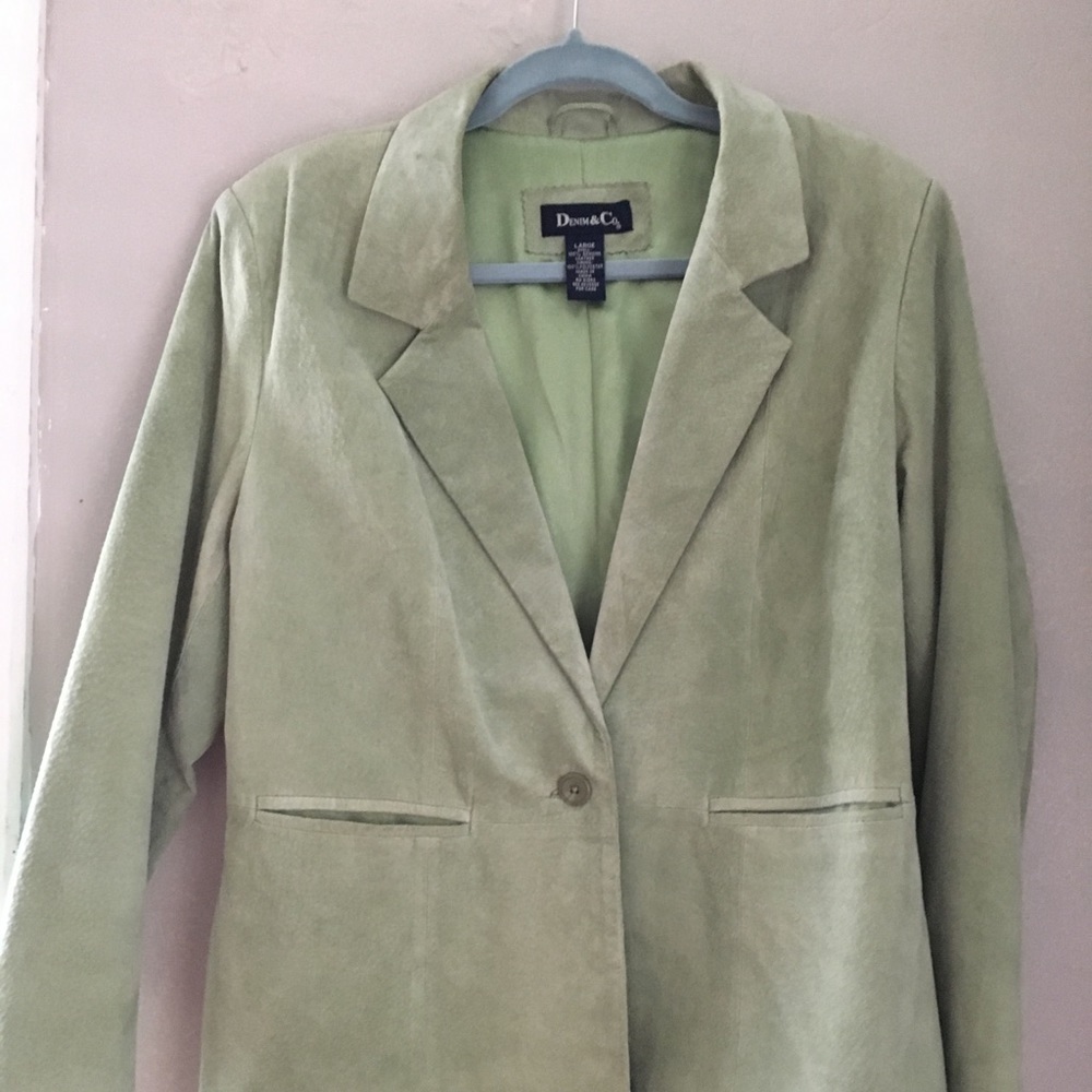 Denim and Co leather blazer